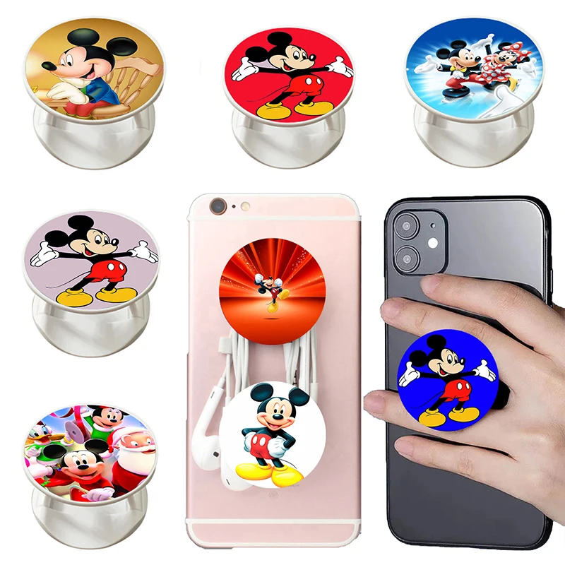 

Disney Mickey Minne Hot Mobile Phone Holder Попсоket Finger Grip Stand fold Pocket Socket For Iphone 11 12 13 Xiaomi and Tablets