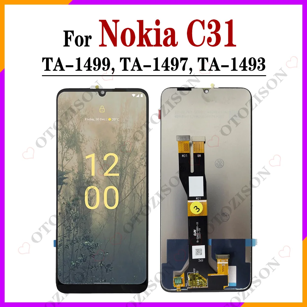 6 75 &quotдисплей для Nokia C31 ЖК-дисплей TA-1499 TA-1497 TA-1493 ЖК-экран сенсорная панель
