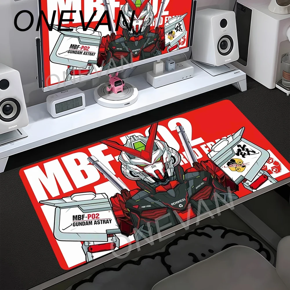 Фото Коврик для мыши XXL Gundam, большой игровой коврик для клавиатуры, большой настольный коврик, нескользящий коврик для мыши 90x40 см для компьютера №2