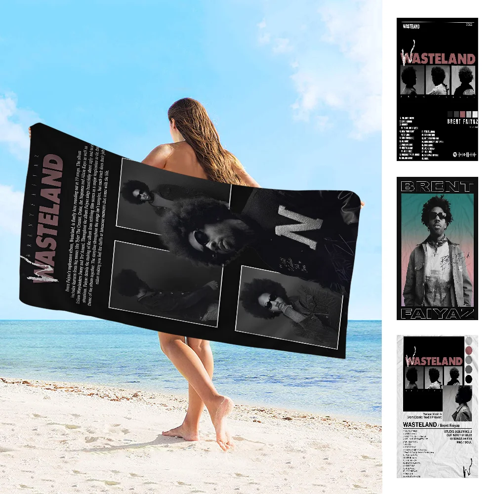 Brent Faiyaz 'Wasteland Music Пляжное полотенце с героями мультфильмов милое летнее детское