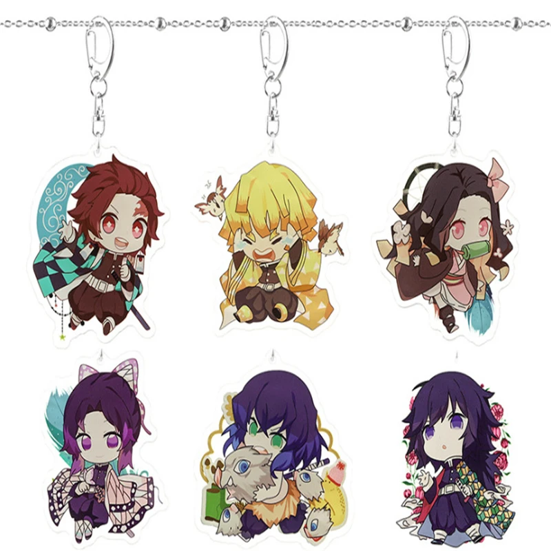

Demon Slayer Kamado Tanjirou Kamado Nezuko Agatsuma Zenitsu Keychain Anime Car Keychain Backpack Wallet Decoration Pendant Gift