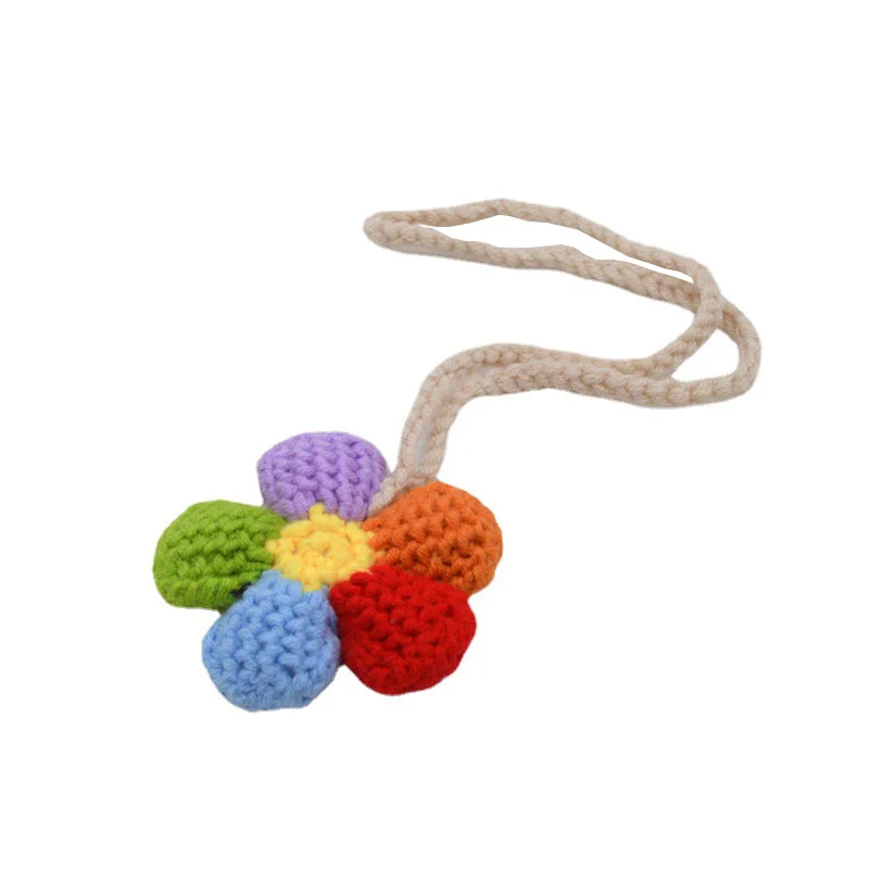 

1PC Cute Simple Kawaii Hanging Accessories Flower For Rear View Mirror Car Ornamentos Handmade DIY High Quality