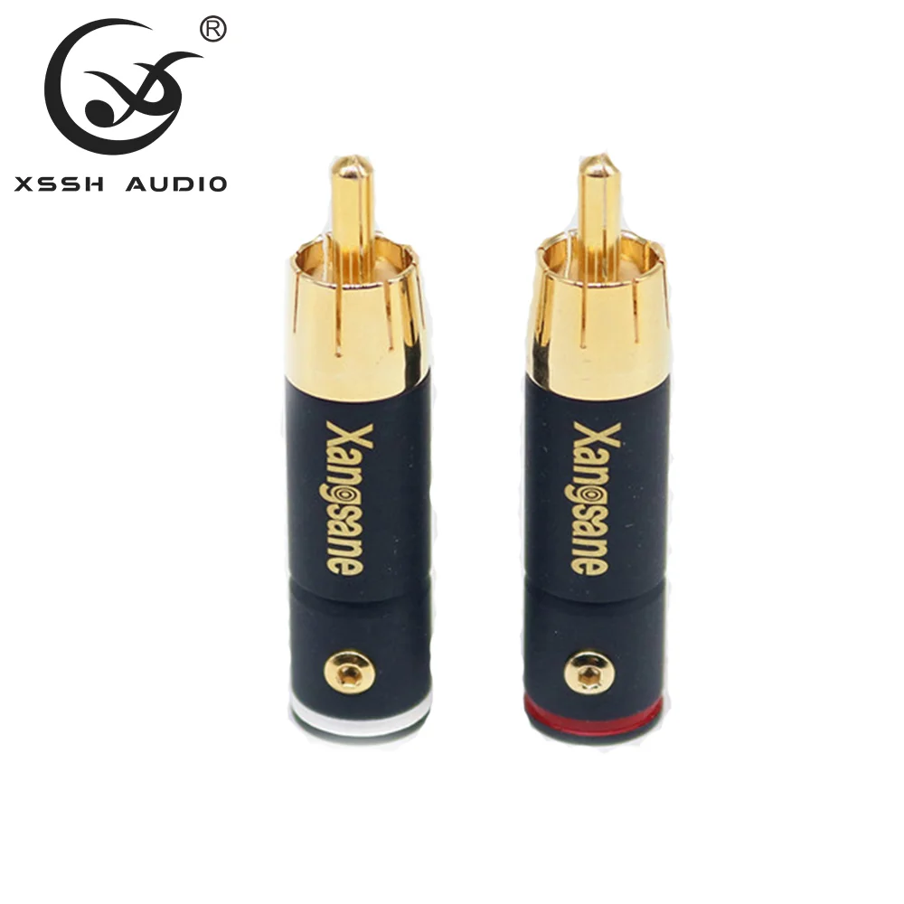 

Lotus Jack Adapter YIVO XSSH Cheap Hifi OEM ODM Audio & Video Brass Gold Plated DIY Signal Cable Wire Male RCA Plug Connector