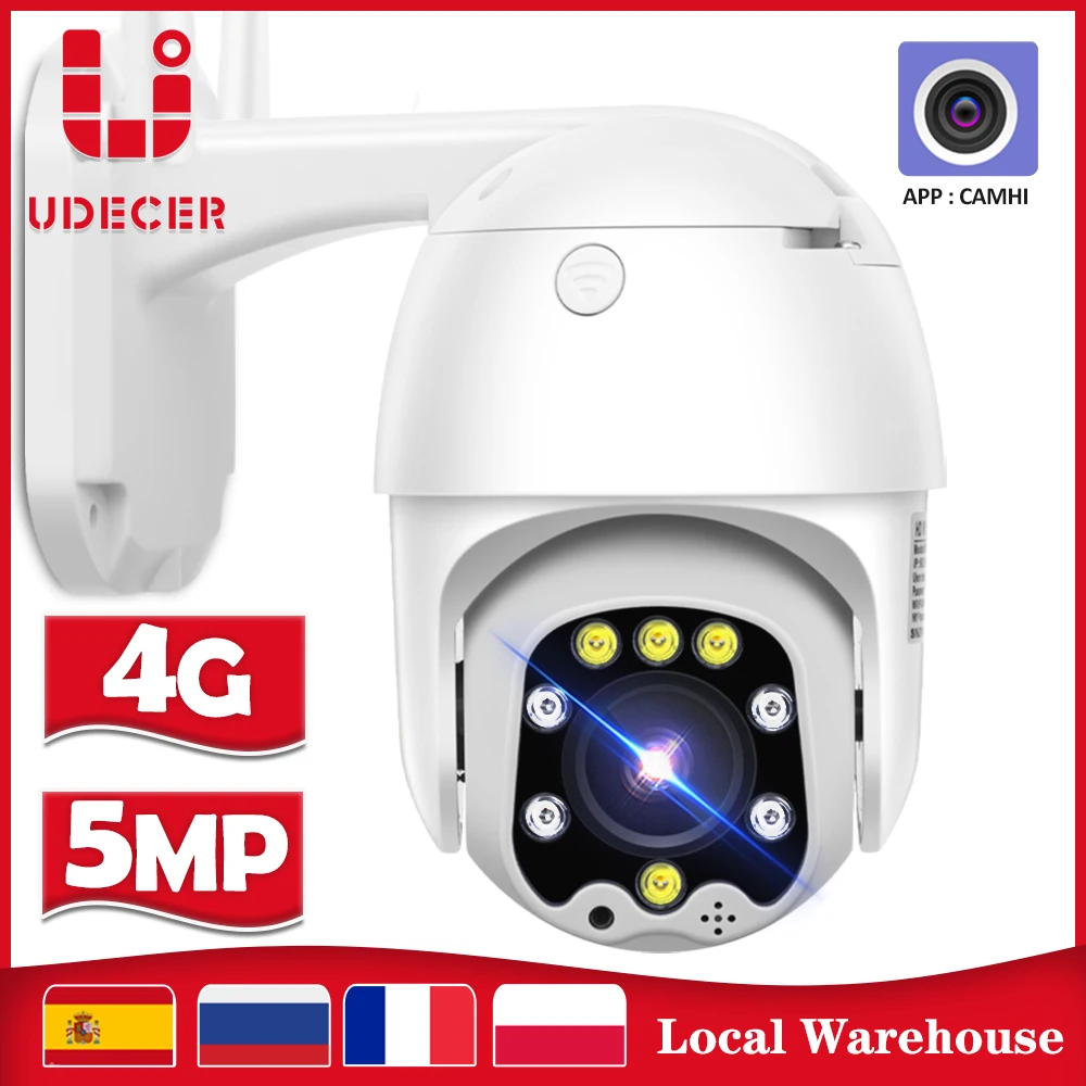 

1080P CCTV Camera 3G 4G Sim Card Wireless PTZ IP Camera 5MP HD Security Outdoor Surveillance Two Way Audio CamHi