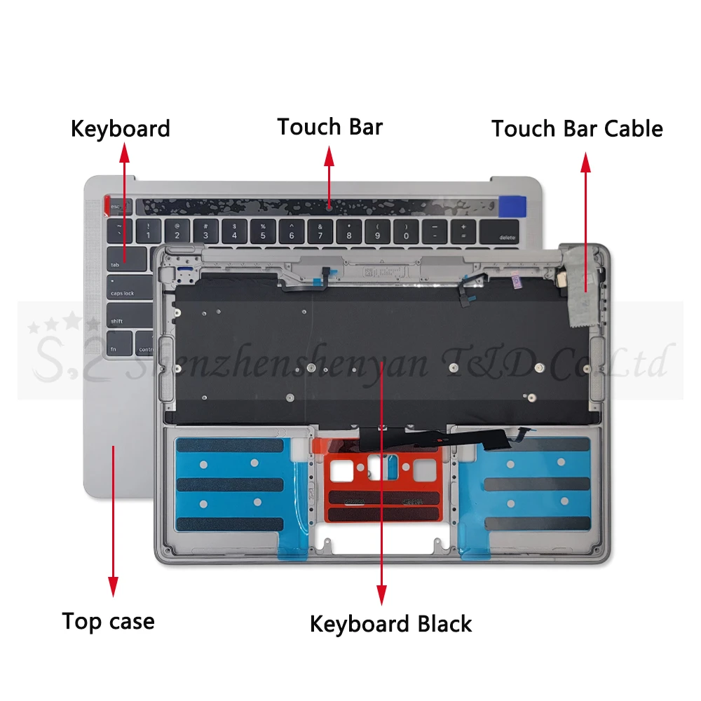 Верхний чехол для ноутбука A2289 MacBook Pro 13 дюймов Retina с сенсорной панелью США