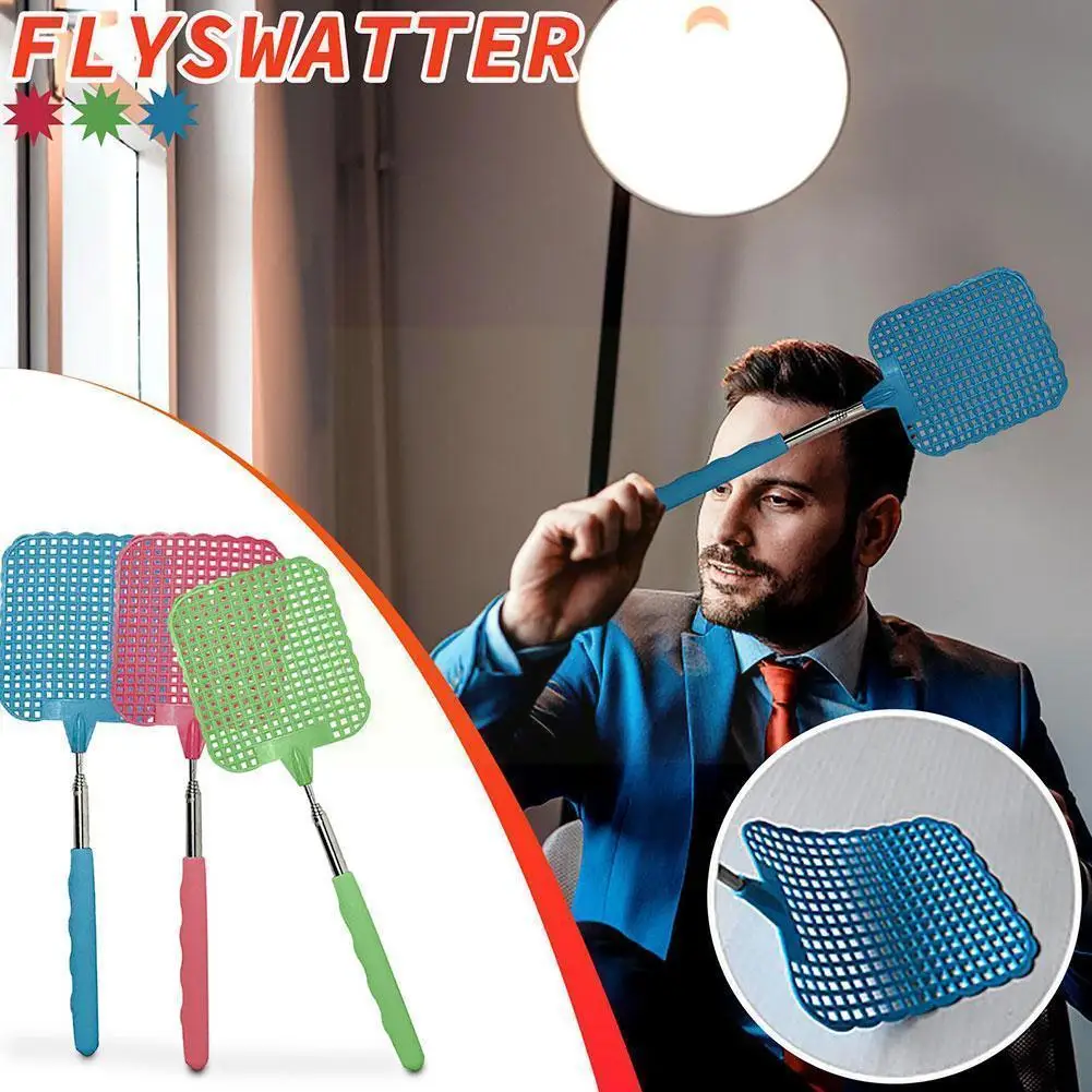 

Fly Swatters Telescopic Extendable Fly Swatter Prevent Retractable Garden Trap Pest Supplies Swatter Flies Tool Mosquito J0O2