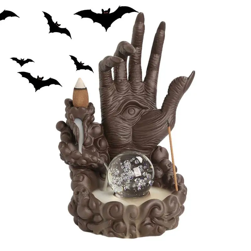 

Inscent Holder Waterfall Home Decor Hand Eye Modeling With 6 Colors LED Lights For Meditation Yoga Bedroom Living Room Study