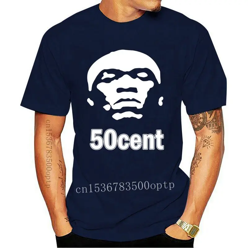 

Camiseta с plantilla de 50 centavos для мужчин, camisa de манга corta, negra, голубой Марино, fresca, неформальный, Pride lo, унисекс,