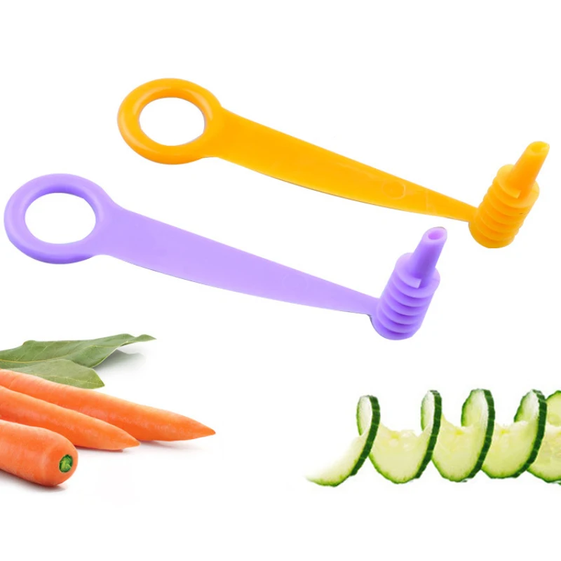

Spiral Slicer Blade Hand Slicer Cutter Cucumber Carrot Potato Vegetables Spiral Knife Kitchen Tool Random Color Dropshipping