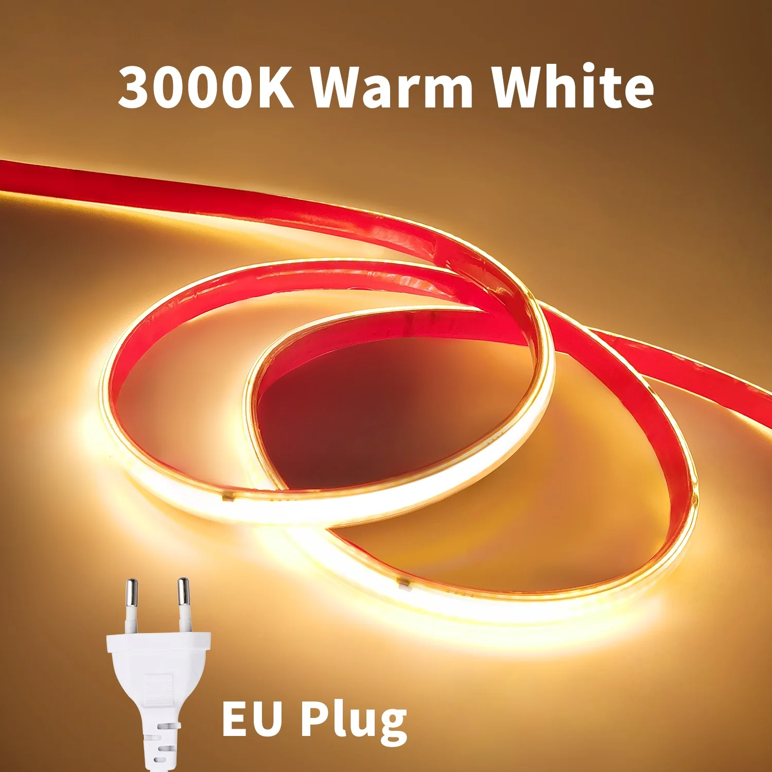 

COXO Светодиодная лента COB 220В Теплый белый 296 светодиодов/м