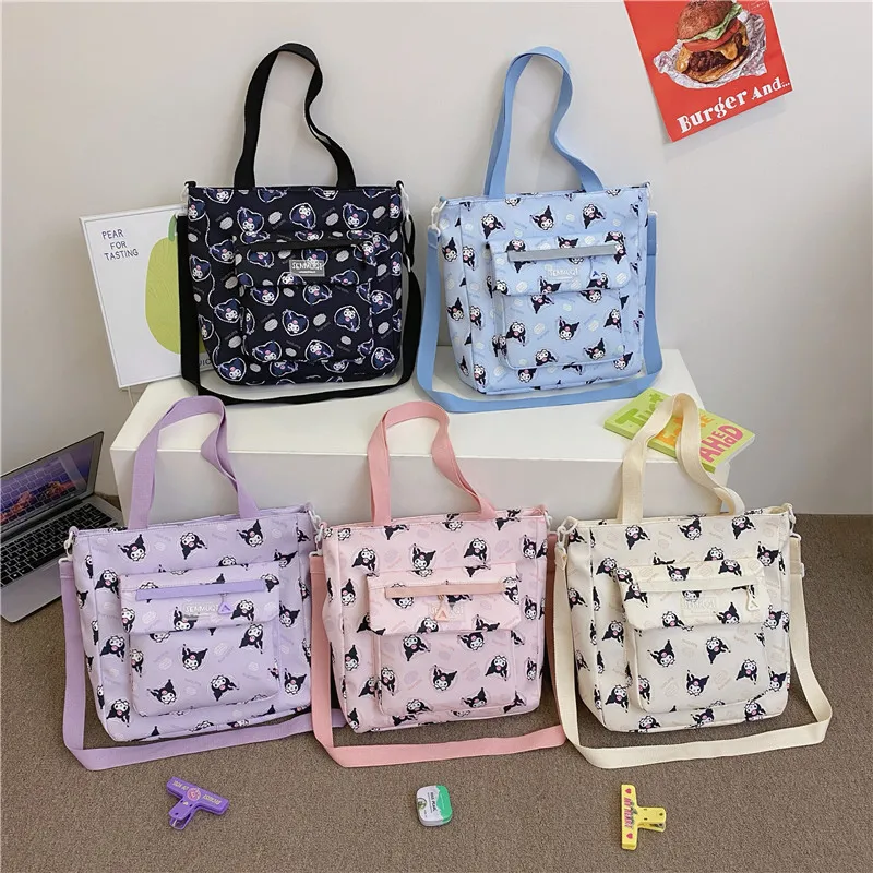 Сумка для макияжа Sanrio Kuromi студентов вместительный рюкзак с несколькими