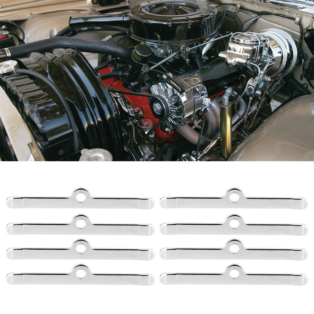 8 шт Хромированный 4 3/4in распределитель крышки клапана для Chevy 283 305 327 350
