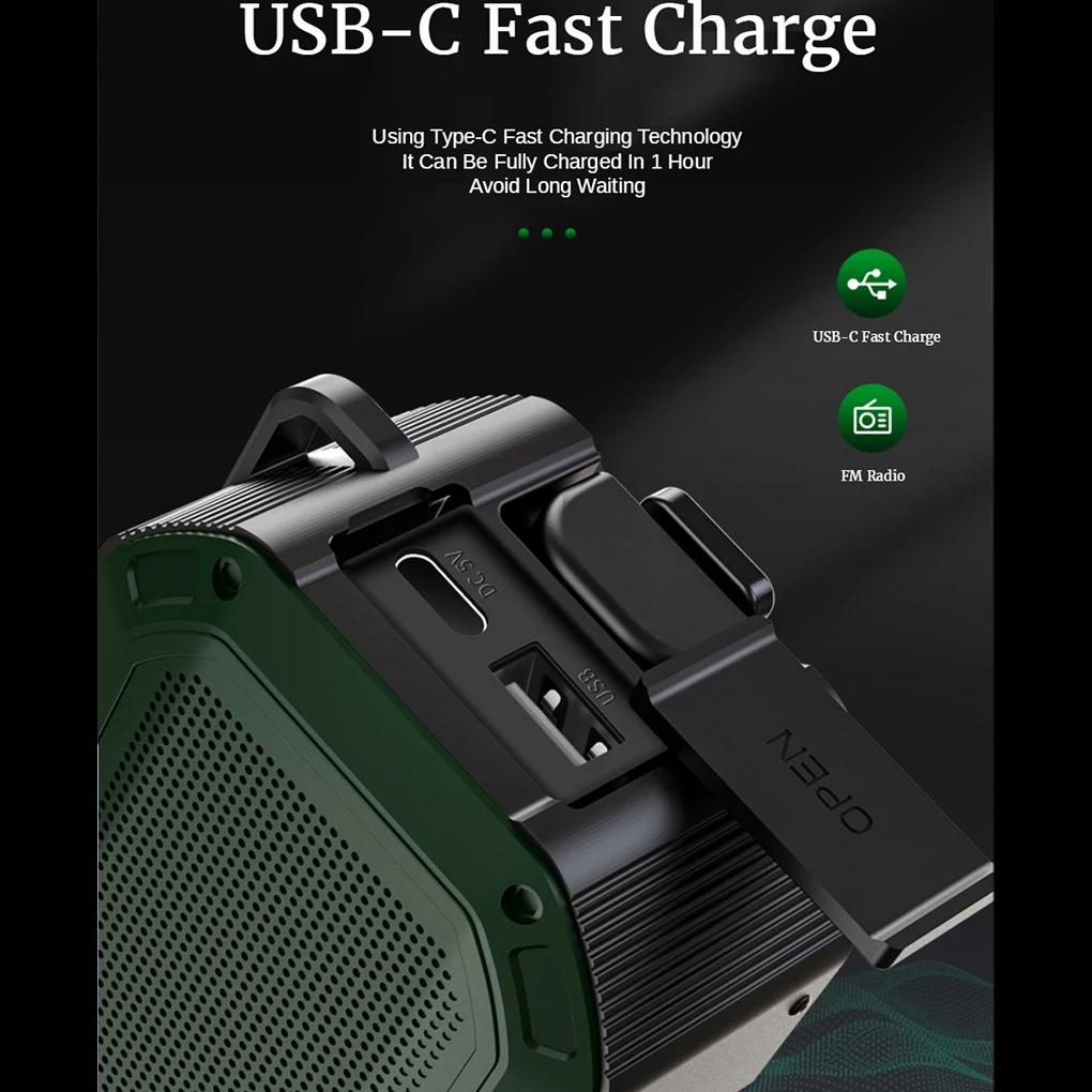

Solar Emergency Radio Camping Survival Compasses Hand Crank Power Bank