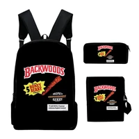 high quality backwoods cigars students school bags surprise gift school backpack 3pcs backpackpencil case