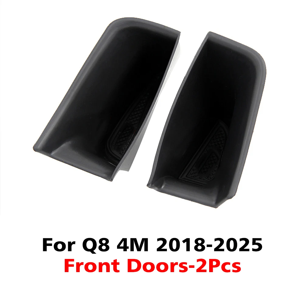 

2 шт., ящик для хранения автомобильных дверей из АБС-пластика, держатель для телефона для Audi Q7 Q8 4M 2016-2025, органайзер для передней двери, автоаксессуары