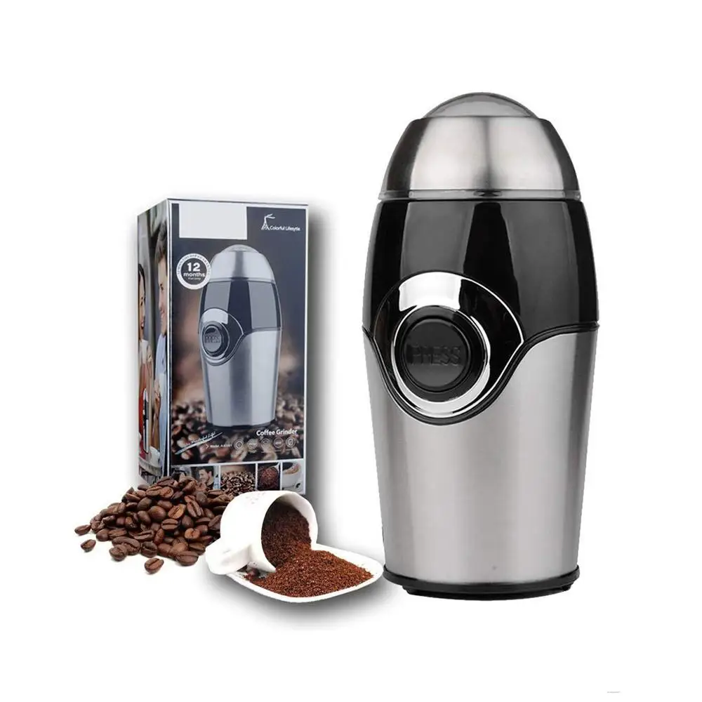 

Mini Stainless Steel Coffee Grinder Electric Salt Pepper Herb Spices Grinding Machine Home Coffee Maker Machine Kitchen Tools