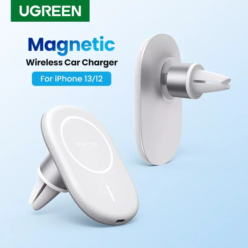 UGREEN Magnetic Wireless Car Charger for iPhone 13 12 Wireless Charging Car Phone Holder Wireless Car Chargers