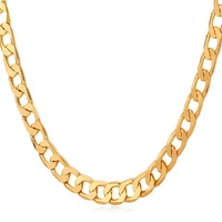 collare fashion cuban chain for men rose goldgoldsilver color trendy curb link chain necklace wholesale men jewelry n135
