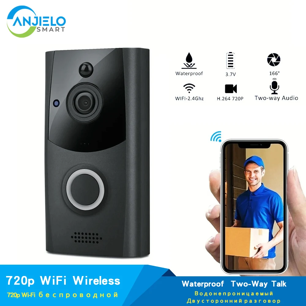 

Wifi Wireless Video Intercom Smart Home Door Bell Camera 1080P HD Security Call Wireless Video Peephole For Door Smart Doorbell