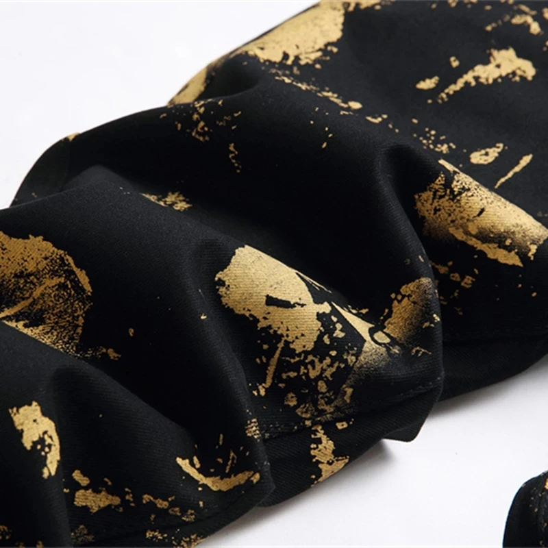 Модные брендовые мужские джинсы в европейском и американском стиле уличная мода