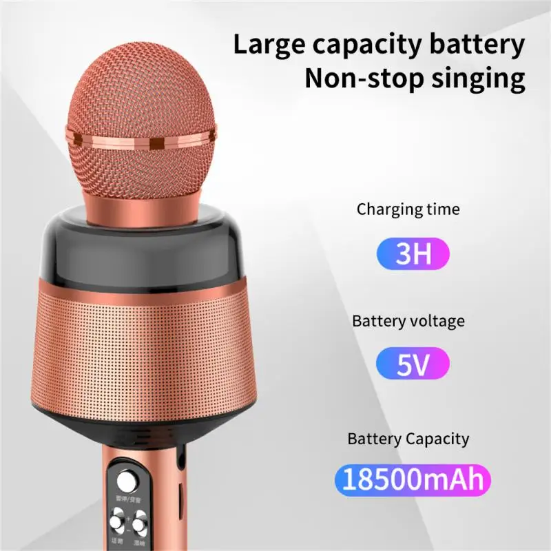 

2-in-1 Wireless Microphone Speaker -compatible Echo Sound Reverb 1200mah Karaoke Microphone Support Tf Card Playing