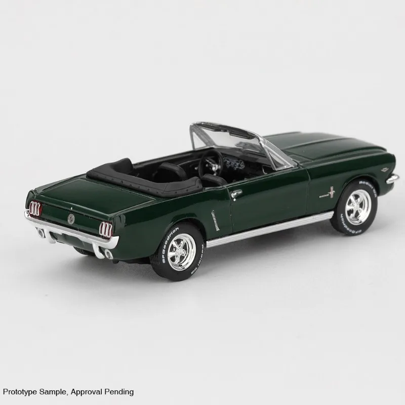 Фото MINI GT1: 64 #   Модель автомобиля Ford Mustang 1166, зеленый кабриолет, из сплава, статическая имитационная модель, коллекционная, для взрослых, мужская игрушка. №4