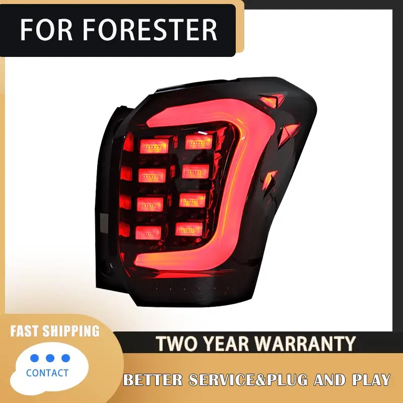 

Car Styling Taillights for Subaru Forester LED Tail Light 2014-2018 Tail Lamp DRL Rear Turn Signal Automotive Accessories