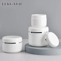 203050100150250g refillable bottles travel face cream lotion cosmetic container white plastic empty makeup jar pot