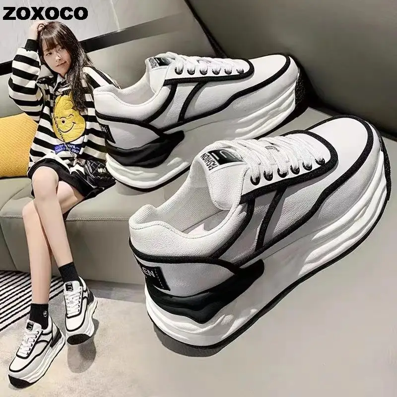 2022 Women Casual Shoes Fashion Summer Casual White Shoes  Platform Flat Shoes Sneakers Flat Mujer Shoes Women Casual Shoe