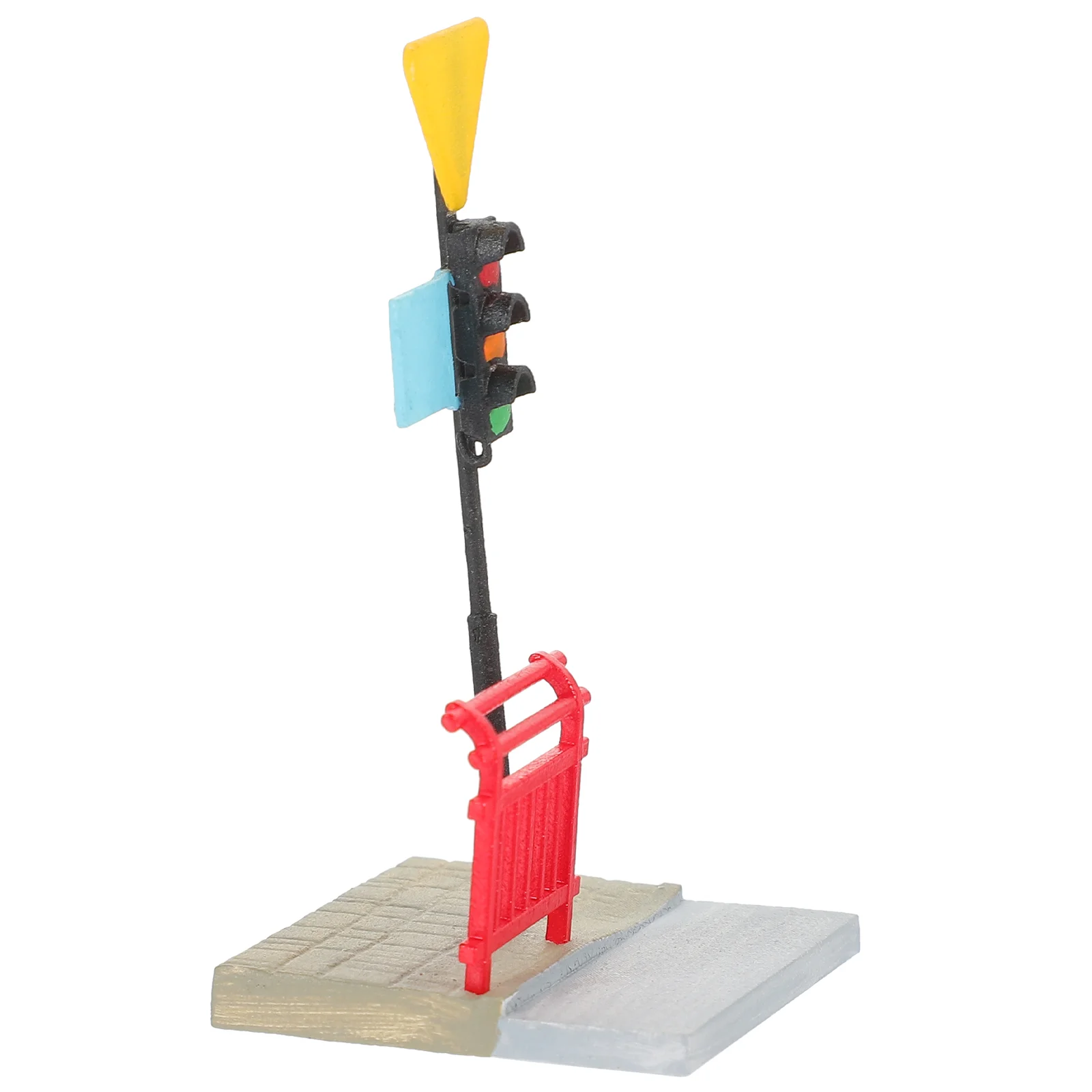 

Small Street Lamp Model Girl Miniature Traffic Signal Ornament Figurines Resin Toys