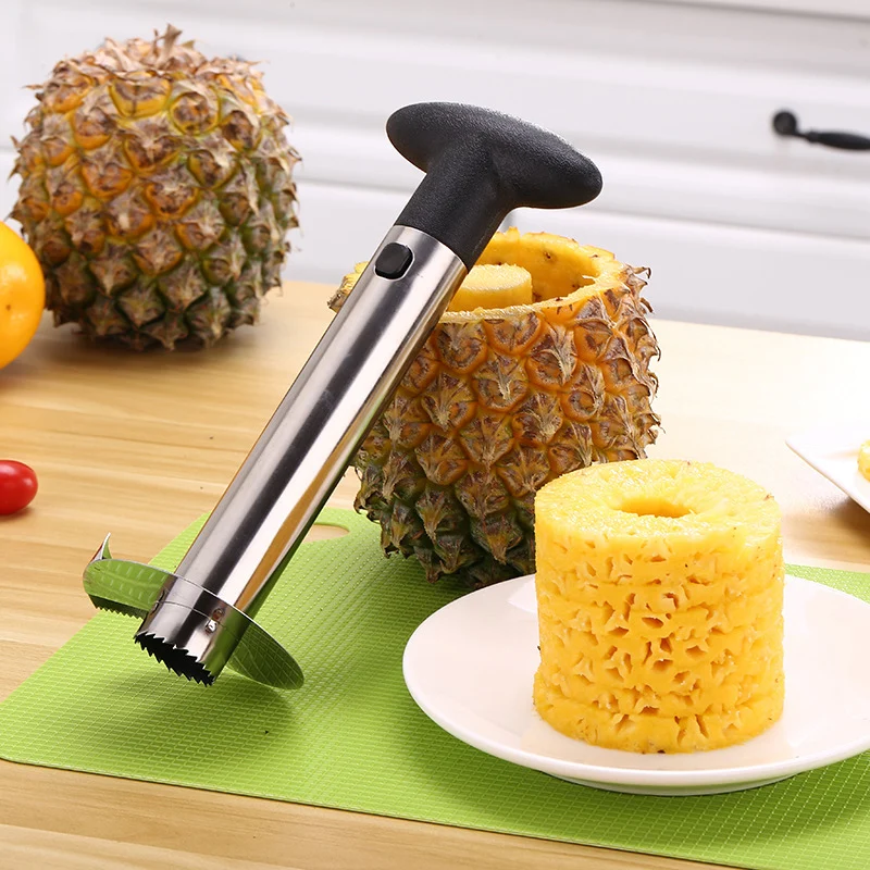 

Stainless Steel Pineapple Slicer Peeler Fruit Corer Slicer Kitchen Easy To Use Fruit Knife Slicer Kitchen Utensil Accessories