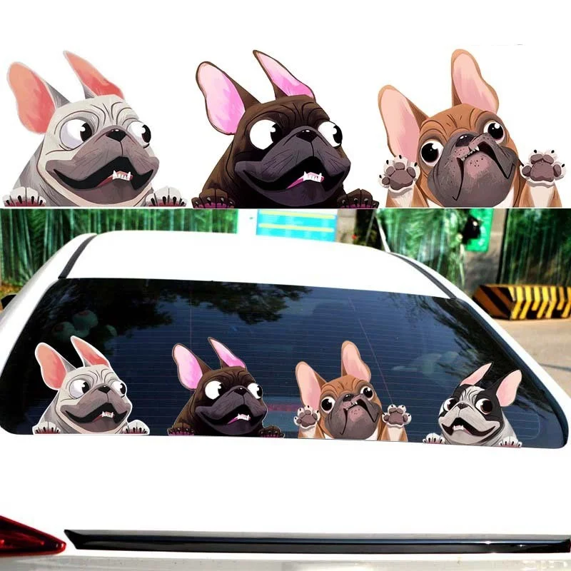 

CG Car Sticker French Bulldog Pet Dog PVC Vinyl Decal Animal Cartoon Auto Stickers Waterproof Bumper Accessories Decoration