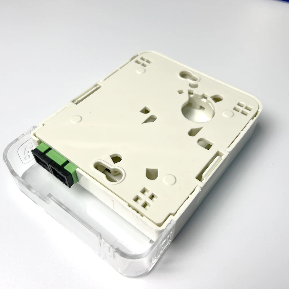 Оптоволоконная розетка Fiber Box Дуплексные порты SC 2 ядра с прозрачной крышкой