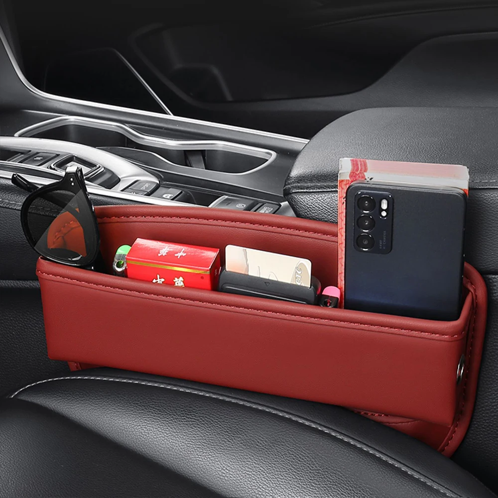 

1PCS For Chevrolet Cruze Aveo Lacetti Captiva Cruz Spark Orlando Niva Car Seat Crevice Storage Box Bag PU Interior Accessories