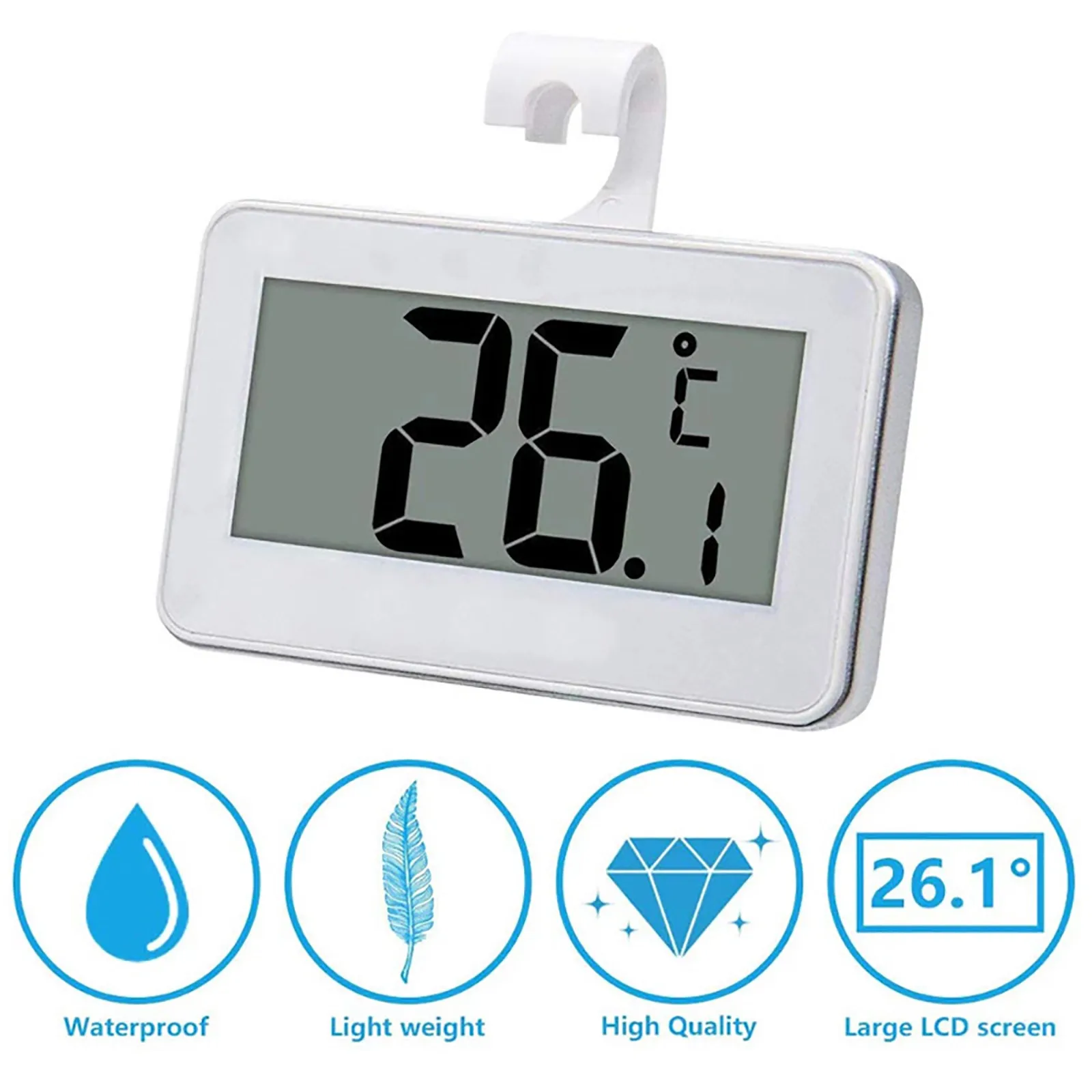 lcd electronic digital temperature meter measurement hang or stand home indoor kitchen refrigerator thermometer cf thermometers free global shipping