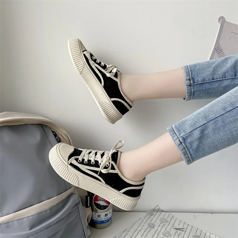 Dropshipping Women's Flat Shoes Fashion Vulcanized Women's Shoes Summer Platform Wear-resistant Casual Shoes Women's Sneakers