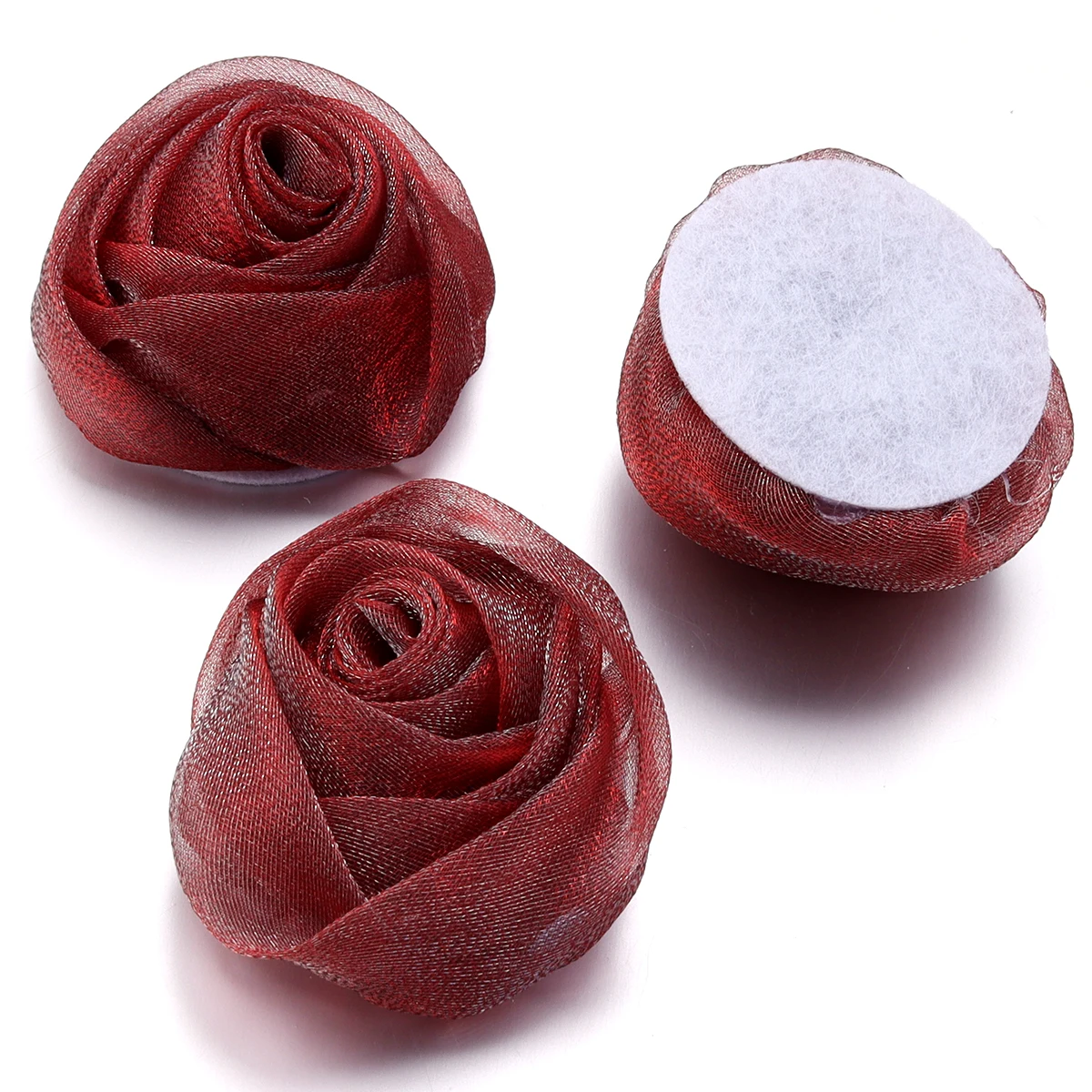 

Цветковые головки из органзы Louleur 3 шт.