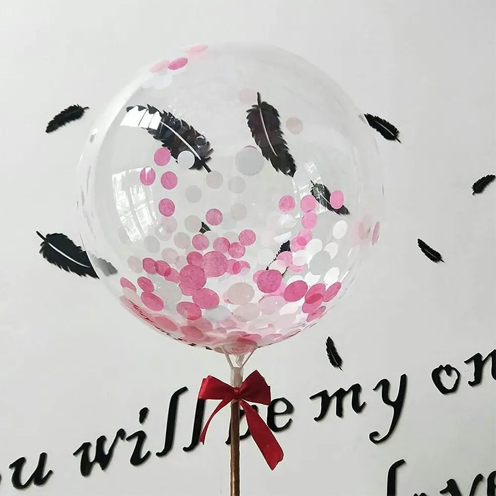 

10PCS Transparent Balloon Colorful Bubble Balloon Birthday Anniversary Wedding Balloon BoBo Party Balloon Decoration P0K0