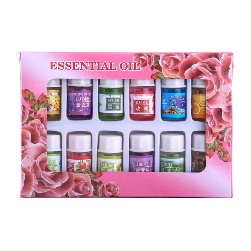 

12 pc/Set Essential Oils For Aromatherapy Diffusers Massage Fragrances Oils Rose Lavender Lemon help Sleep Essential Oil