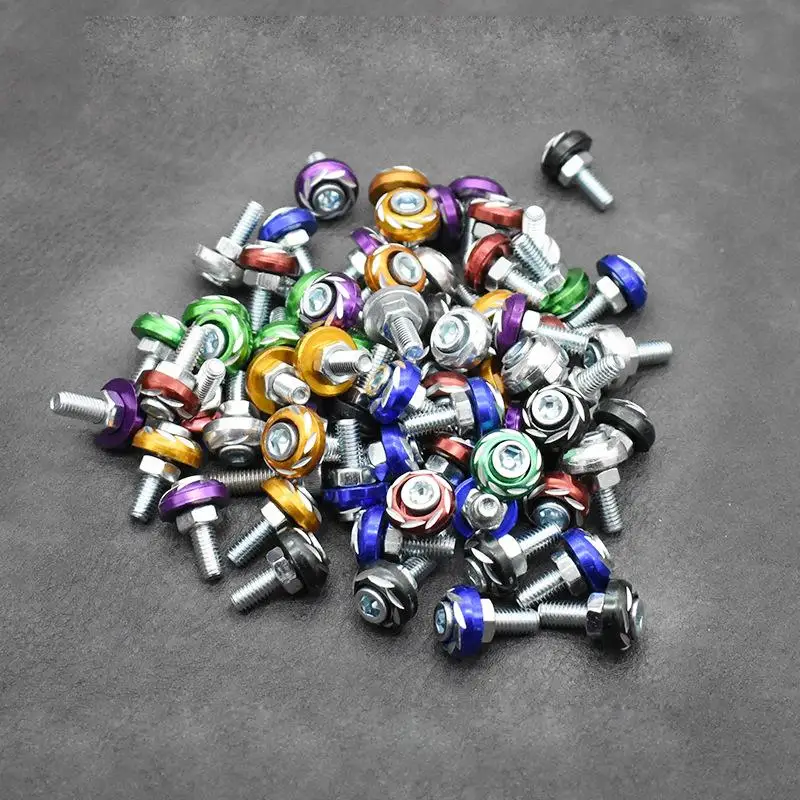 

Universal Screw Nut Alloy Color Plate Coverset Cowling Motorcycle Aluminum Washer Body Cover Skru Aluminum Washer Body Cover