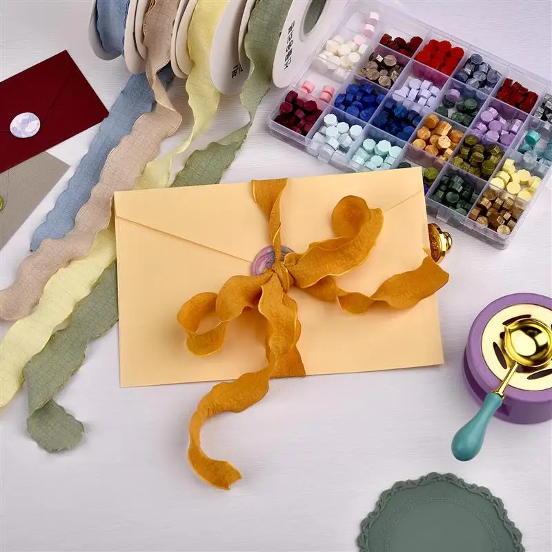 Атласная шифоновая шелковая лента ручной работы 10 ярдов |