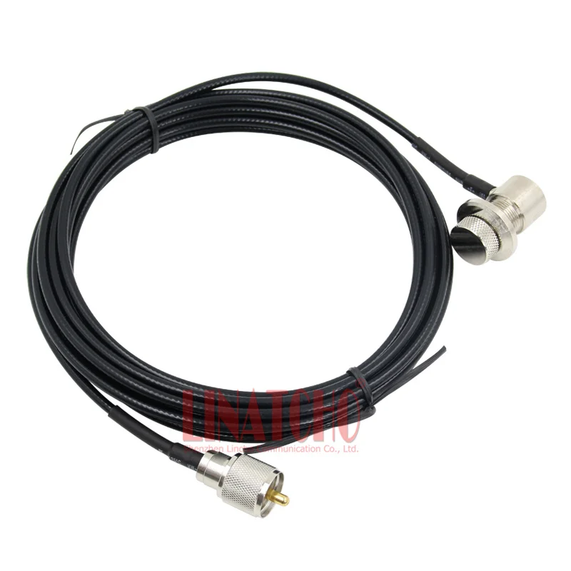 5 Meters Black Low Loss Coaxial RG316 PL259 UHF Male to SO239 Female TM-271 FT-1807 Car Radio Antenna Cable