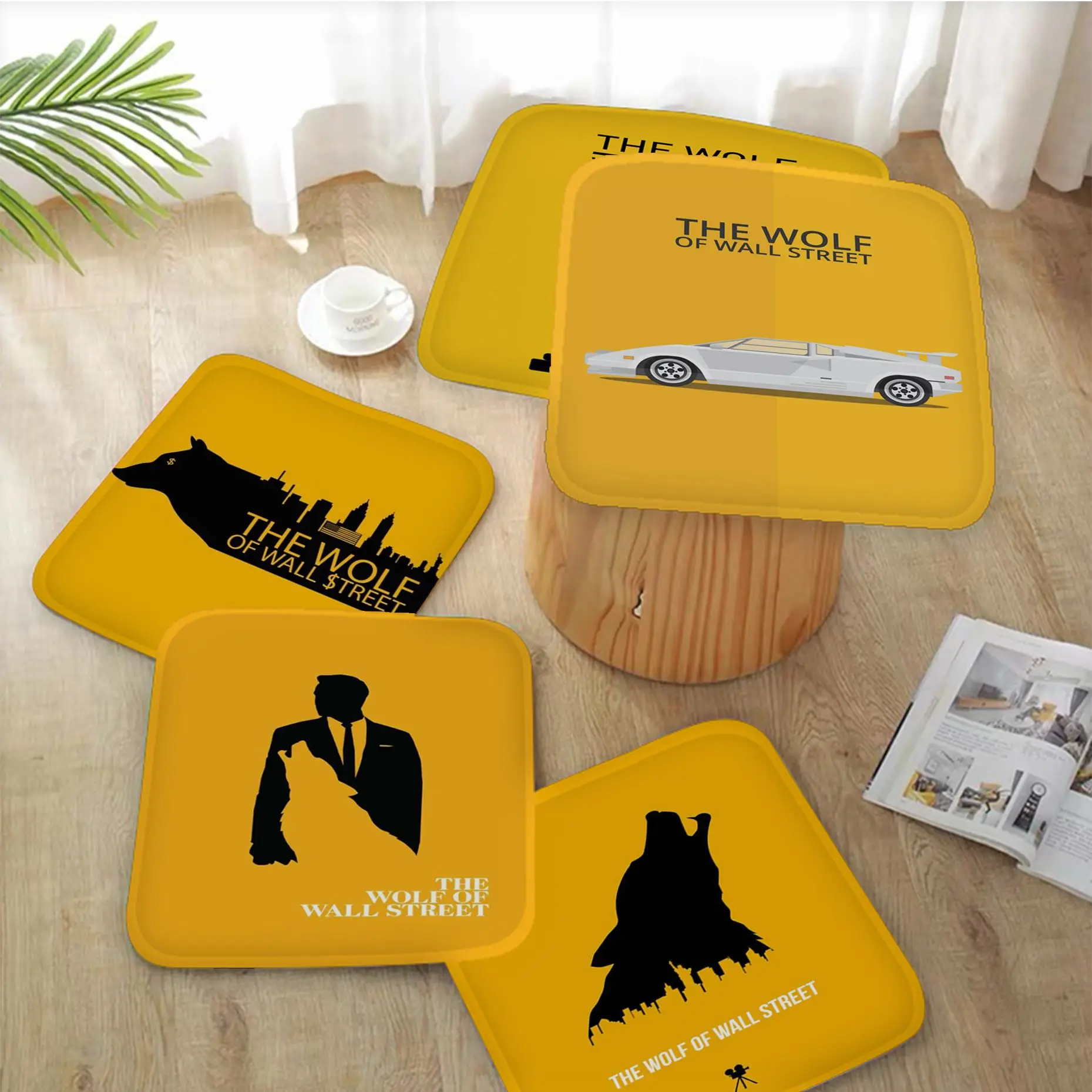

THE Wolf Of Wall Street Nordic Printing Stool Pad Patio Home Kitchen Office Chair Seat Cushion Pads Sofa Seat Stool Seat Mat