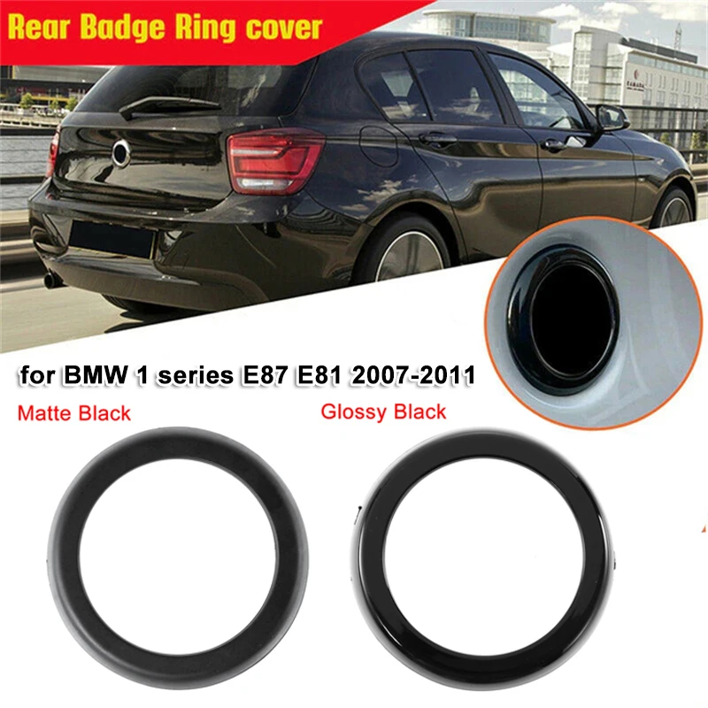 

1pc Car Tailgate Rear Badge Ring Cover Car Logo Frame Cover for BMW 1 Series E87 E81 2007-2011