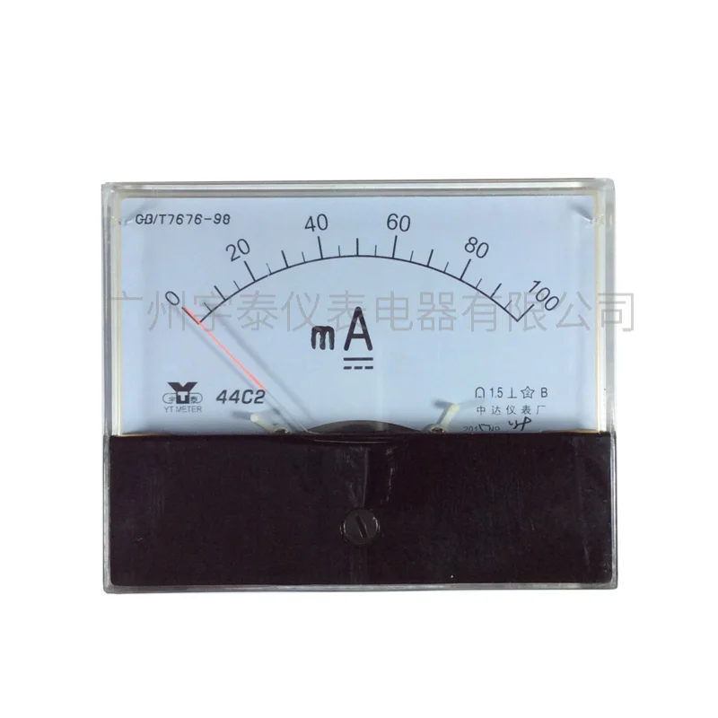 44c2 Milliammeter 100mA Microammeter 50UA DC Ammeter 200mA Pointer Table 100ua 80x100 | Diodes