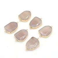 natural irregular stone pendants grey agate stone necklace accessories jewelry charms for diy bracelet craft gift
