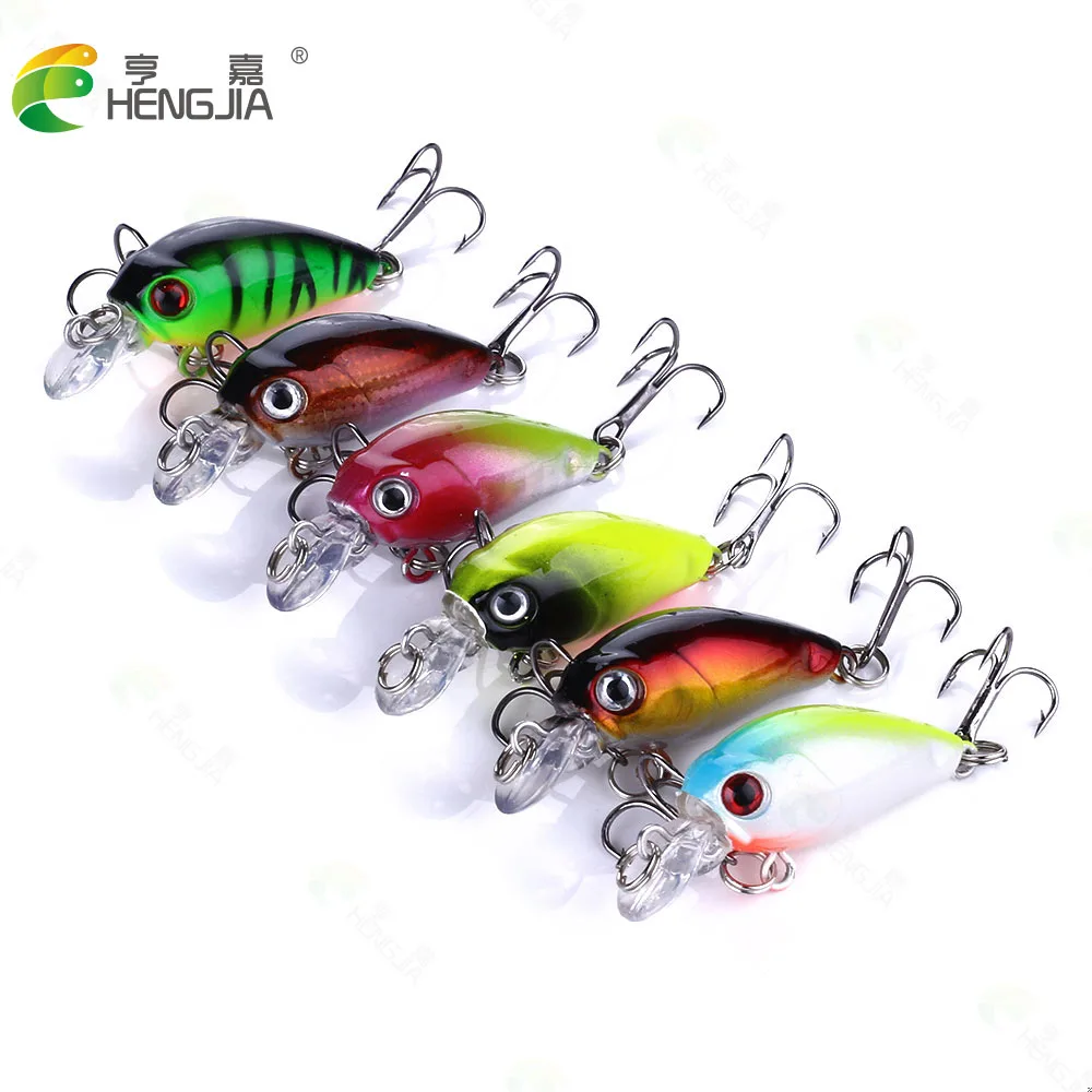6Pcs Fishing Crankbaits 4.5Cm-4G-8# Set of Wobblers for Trolling Jig Bait Crankbait Carp Striped Bass Pesca Fishing Tackle