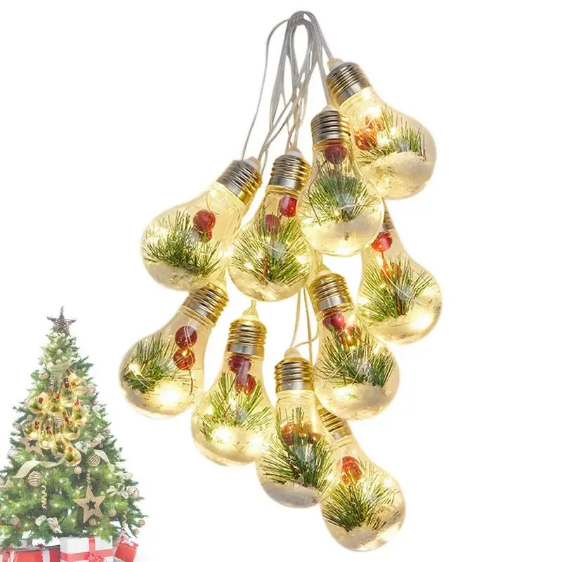 

Светодиодная рождественсветильник гирлянда с лампочками и 10 светодиодными прозрачными лампочками