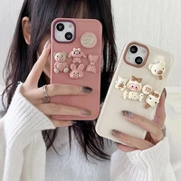 sanrio hello kitty cinnamonroll doll for girls phone cases for iphone 13 12 11 pro max xr xs max x cartoon anti drop soft cover