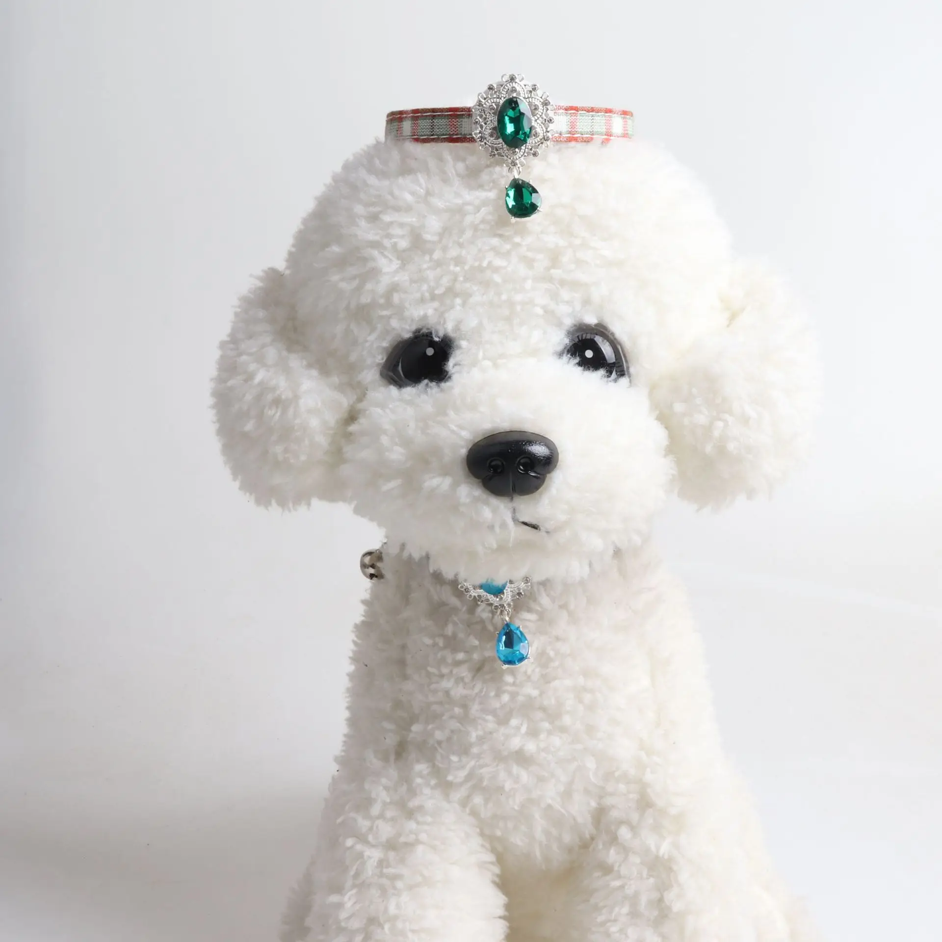 New arrival pet collar alloy diamond buckle Water Drop Pendant cat British elastic band |